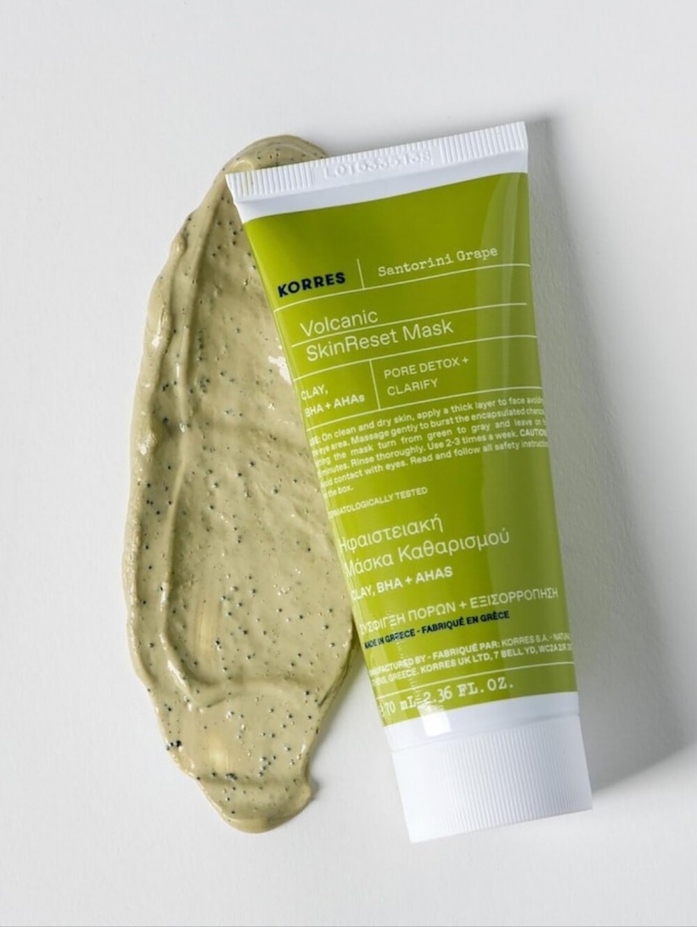 Korres Santorini Grape Pore Detox + Clarify Volcanic Skin Mask 70mL – BNIB
